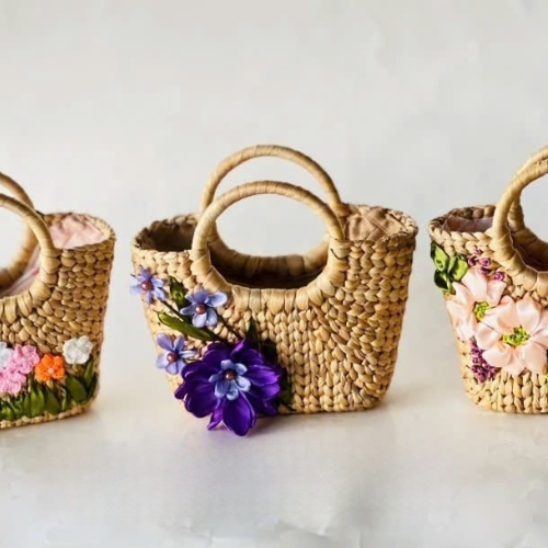 Fashionable Rattan Handbag Set - Combination of Art & Utility